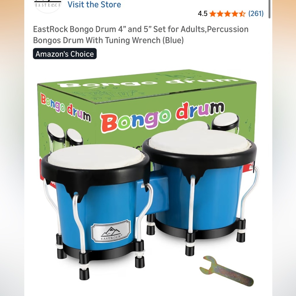 New bongo drums, opened box